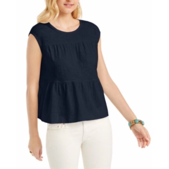 Style & Co Cotton Tiered Tank Top women’s size medium - Picture 1 of 4